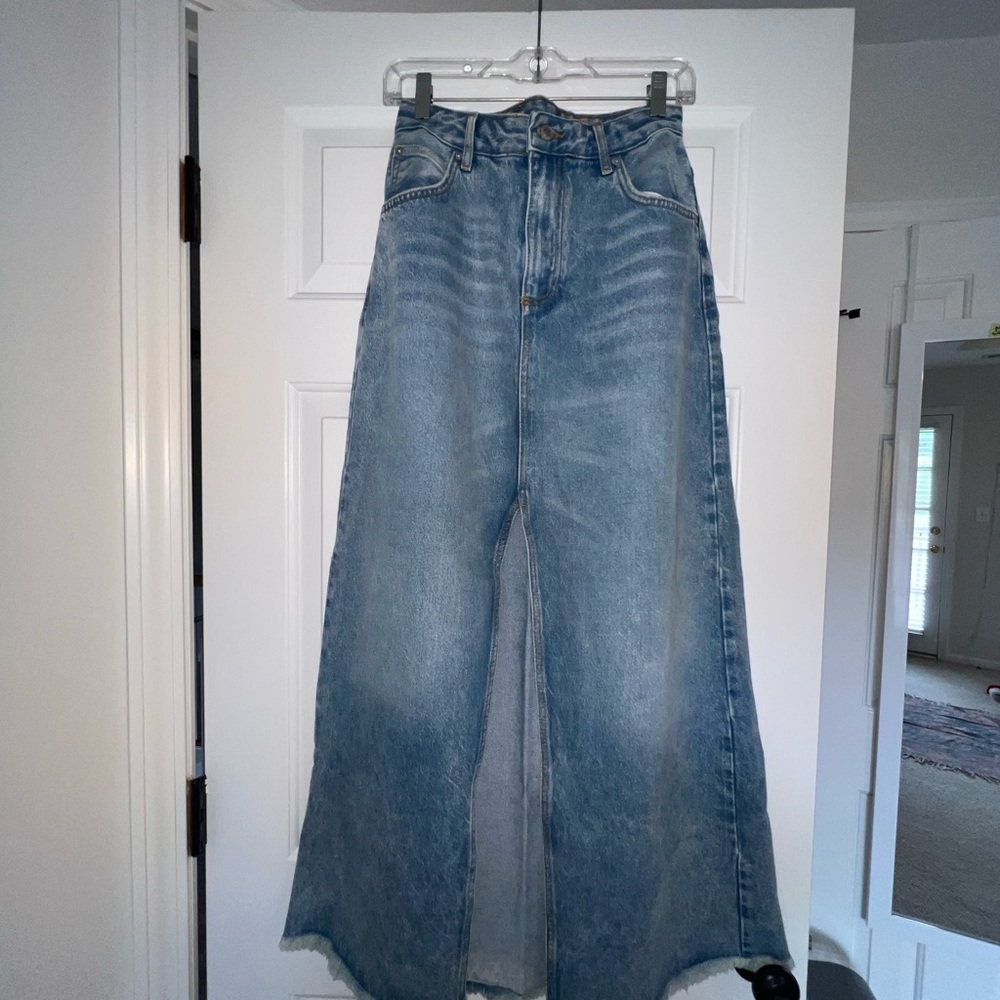 Police Denim Maxi Skirt